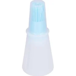 Bakpenslar-Oljeborste Silikon Multifunktionell Sås Grilloljeborste med Transparent Flasklock Köksverktyg Blå