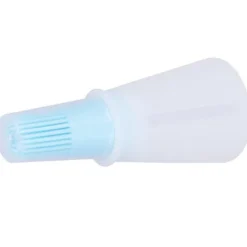 Bakpenslar-Oljeborste Silikon Multifunktionell Sås Grilloljeborste med Transparent Flasklock Köksverktyg Blå