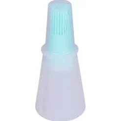 Bakpenslar-Oljeborste Silikon Multifunktionell Såsgrill Oljeborste med Transparent Flasklock Köksverktyg Grön