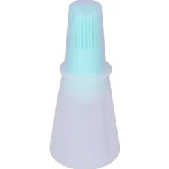 Bakpenslar-Oljeborste Silikon Multifunktionell Såsgrill Oljeborste med Transparent Flasklock Köksverktyg Grön