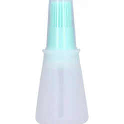 Bakpenslar-Oljeborste Silikon Multifunktionell Såsgrill Oljeborste med Transparent Flasklock Köksverktyg Grön