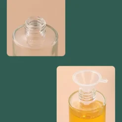 Olje- & Vinägerbehållare-Oljesprutflaska i rostfritt stål - lätt att rengöra & återanvändbar köksspruta