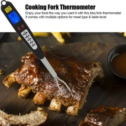 Omedelbar läsning Dual Probe LED Display Digital kött BBQ termometer matlagningsgaffel