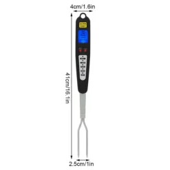 Omedelbar läsning Dual Probe LED Display Digital kött BBQ termometer matlagningsgaffel