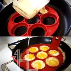 Köksformar-Omelett Pannkaka Form Device Non-stick silikon köksredskap