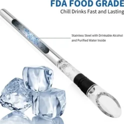 Vinluftare-OPP-paket 2 i 1 vinkylbar tillbehör i rostfritt stål Rödvinsluftare