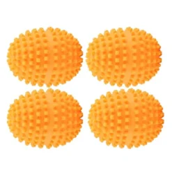 Torktumlare-Orange återanvändbara torkbollar - set med 4, torklösning för hemkläder
