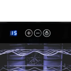 Oriva Vinkyl 78L | Plats för 28 flaskor | Flerfärgad LED med musiksynk | Digital kontroll | Termoelektrisk kylning 8–18 °C | Fjärrkontroll | Tyst, kom | CDON