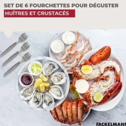 Matbestick-Ostrongafflar - Fackelmann - Ref. 32133 - Rostfritt stål - 6-pack - 12,5 cm