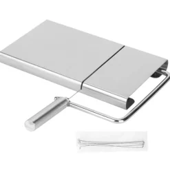 Ostskärare i rostfritt stål med skärtråd - kökstillbehör