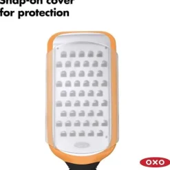 OXO Mathyvlar & Rivjärn-Rivjärn - 11216100UK - Good Grips Grovt Rivjärn - Rostfritt Stål Ost- eller Grönsaksrivjärn - Gul