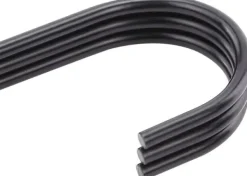 20-pack 10 cm svarta S-krokar för att hänga upp tunga garderobsjeans, stekpannor, kläder, väskor och handdukar