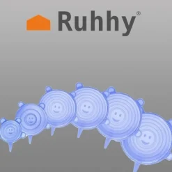 6-Pack - Silikonlock - Överdrag till Mat - Återanvändningsbara