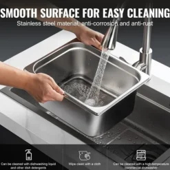 8-pack 1/2 storlek Hotellpannor i rostfritt stål, Ångbordspanna med 4