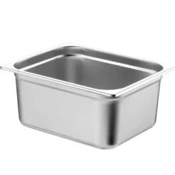 8-pack 1/2 storlek Hotellpannor i rostfritt stål, Ångbordspanna med 4