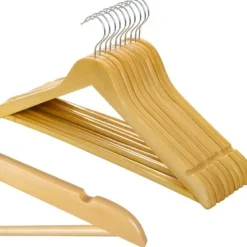 Kläd- & Garderobsförvaring-10-Pack - Trägalgar / Galgar i Trä - Klädhängare