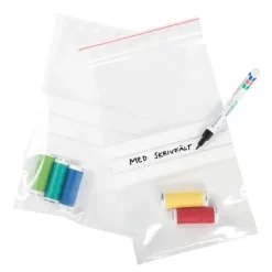 Matförvaringspåsar-100-Pack - 6x8cm Ziplock / Blixtlåspåsar Skrivfält / Zip Lock