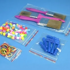 Matförvaringspåsar-100-Pack - 6x8cm Ziplock / Blixtlåspåsar Skrivfält / Zip Lock