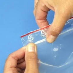 Matförvaringspåsar-100-Pack - 6x8cm Ziplock / Blixtlåspåsar Skrivfält / Zip Lock