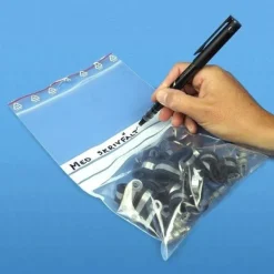 Matförvaringspåsar-100-Pack - 6x8cm Ziplock / Blixtlåspåsar Skrivfält / Zip Lock