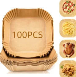 Bakning-100-pack Bakplåtspapper Airfryer 16cm - Medium