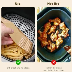 Bakning-100-pack Bakplåtspapper Airfryer 16cm - Medium