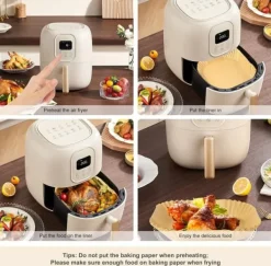 Bakning-100-pack Bakplåtspapper Airfryer 16cm - Medium