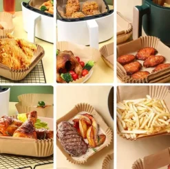 Bakning-100-pack Bakplåtspapper Airfryer 16cm - Medium