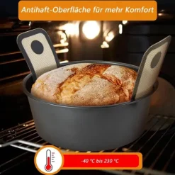 2-pack extra tjocka ugnsmattor 0,7 mm med långt handtag – slitstarka bakmattor för ugn, mikrovågsugn, luftfritös m.m.