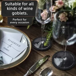 10-Pack Glasunderlägg i Filt med Hållare Grå