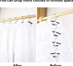 30-pack Klädhängare anslutningskrokar för galgar Vit