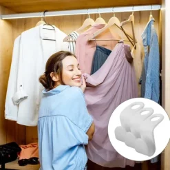 30-pack Klädhängare anslutningskrokar för galgar Vit