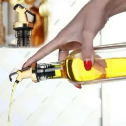 2-Pack Kork till Olivolja Hällpip Droppkork med Lock Guld