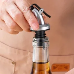 2-Pack Kork till Olivolja Hällpip Droppkork med Lock Grå