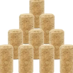 10-pack korkar, vinkorkar, för olika vinflaskor och DIY-dekoration, längd 40 mm, diameter 21 mm