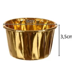 Bakning-50-Pack Muffinsformar Bakformar Guld
