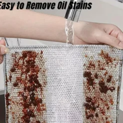 Köksfläktar-10-pack repfria disktrasor av ståltråd för diskning av disk, handfat och spishäll, lätta att skölja av och slitstarka