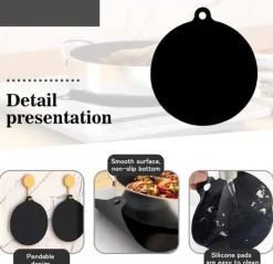 Fondueset-4-pack skyddsmatta för induktionsspis, halkfri silikonmatta, skydd för induktionsspis, halkfri matta, silikonmatta, repskydd, isoleringsmatta