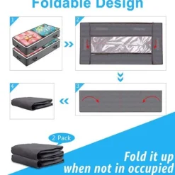 Kläd- & Garderobsförvaring-2-Pack Sängförvaring – Förvaring Under Sängen