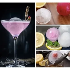 Isformar-2-Pack Stapelbara Silikonformar för Isbollar och Kuber XXL Stora Isbitar