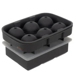 Isformar-2-Pack Stapelbara Silikonformar för Isbollar och Kuber XXL Stora Isbitar