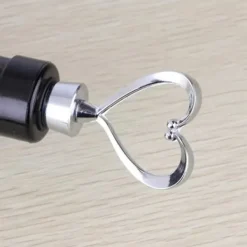 3-Pack Vinkork med Hjärta i Metall – Vinpropp Vinförslutare Silver
