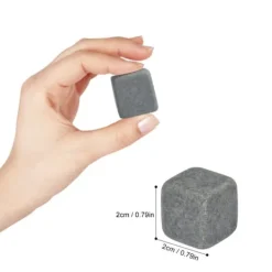 Whiskystenar--paket med 9 st. isbitar för whiskykylsten, drycker, vin, ölkylare, barberedningskuber, presentset