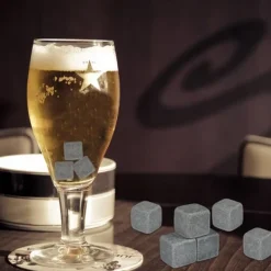 Whiskystenar--paket med 9 st. isbitar för whiskykylsten, drycker, vin, ölkylare, barberedningskuber, presentset