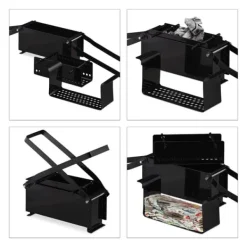 Pappersbrikettpress, 25.5x28x14.5 cm, Svart