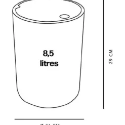 Soptunnor & Papperskorgar-Papperskorgen i badrummet - IDAG - ANVÄNDNING - 8,5 L - Ø 21 xx H 29 cm - Polypropen - Grön