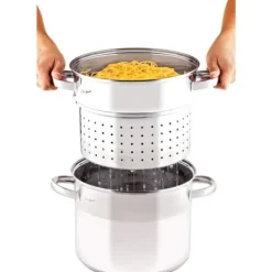 Kokkärl-Pastakastrull rostfritt stål induktion Lamart LTSS2417