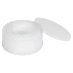 Patisse Kakformar Runda Tandade 5-delars Vita