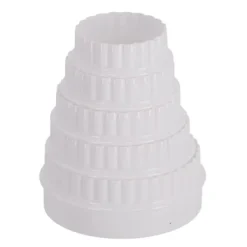 Patisse Kakformar Runda Tandade 5-delars Vita