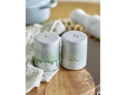 Bloomingville Salt- & Pepparströare-Paula Salt- och pepparuppsättning, grön, stengods